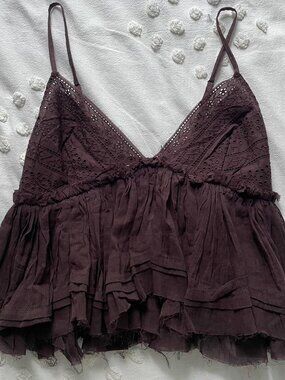 Aeropostale Women's Brown Crop-top
